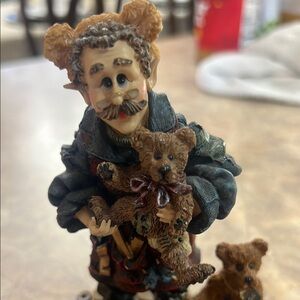 Charming Bear Figurine with Brown Accents